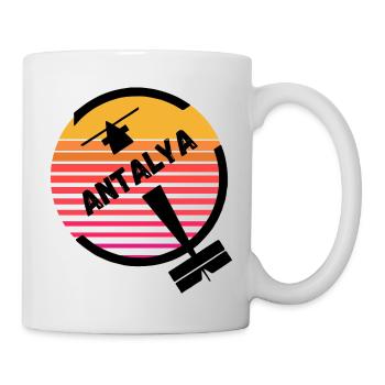 Antalya Türkei Flughafen Urlaub Sonne Retro - Tasse - Weiß - Rechts