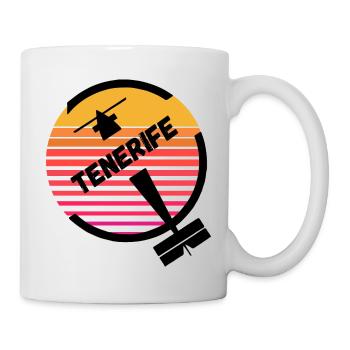 Teneriffa Kanarische Inseln Spanien Flugzeug Retro Sonne - Tasse - Weiß - Rechts