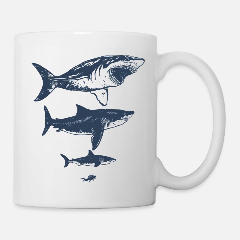 Megalodon - Tasse - Weiß