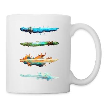 Épées à quatre éléments - Mug blanc - blanc - Droite