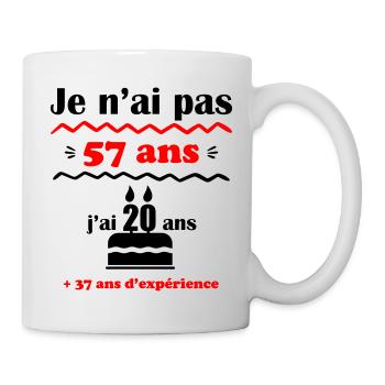 pas 57 ans,idée cadeau anniversaire 57 ans - Mug blanc - blanc - Droite