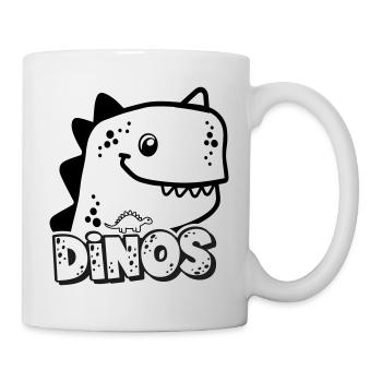 Süßer Trex Dinosaurier für Kinder - Tasse - Weiß - Rechts