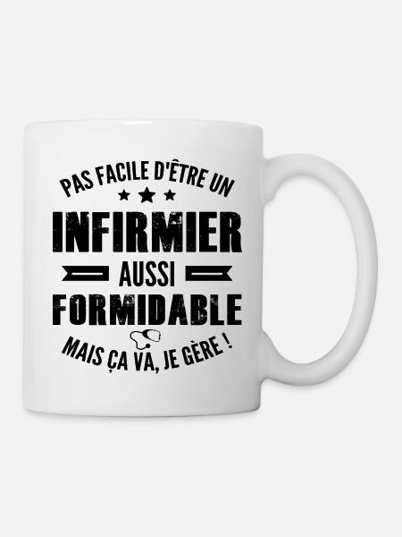 infirmier aussi formidable / humour infirmier - Mug blanc - blanc