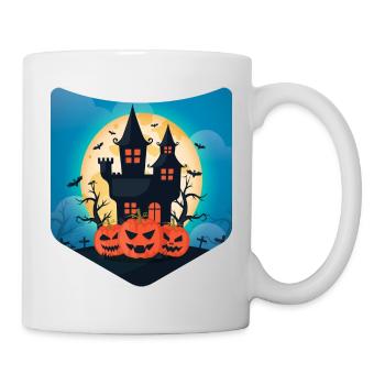 Pumpkin Costume Creepy Chest Bag Halloween - Mug - white - Right