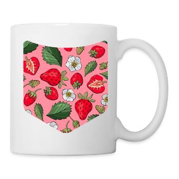 Summer Fruit Fruit Breast Pocket Strawberry - Mug - white - Right