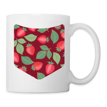 Summer Fruit Strawberries Fruit Breast Pocket Strawberry - Mug - white - Right