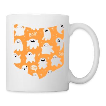 Costume de fantôme Creepy Chest Bag Halloween - Mug blanc - blanc - Droite