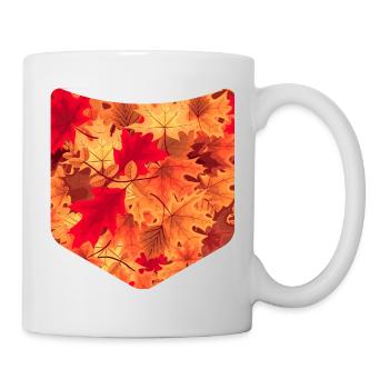 Colorful Autumn Foliage Chest Pocket Autumn - Mug - white - Right