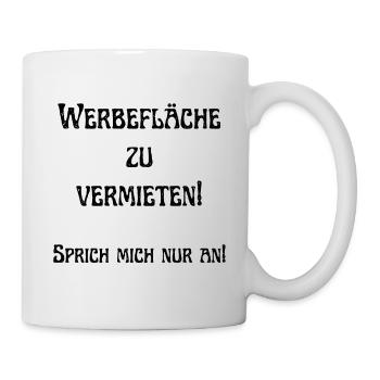 Werbefläche zu vermieten am eigenen Körper - Tasse - Weiß - Rechts