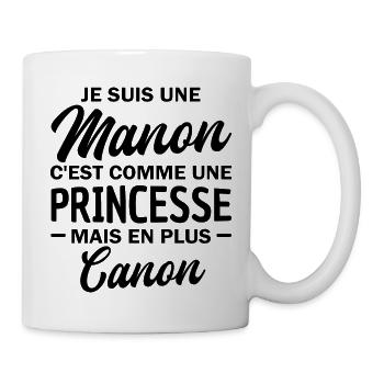 je suis une manon - Mug blanc - blanc - Droite