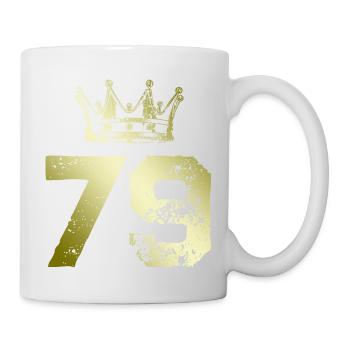 79 Zahl Krone - Tasse - Weiß - Rechts