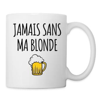 Jamais sans ma blonde - Mug blanc - blanc - Droite