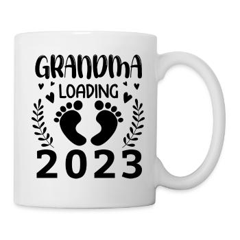 Werdende Oma 2023 Oma loading 2023 - Tasse - Weiß - Rechts