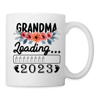 Werdende Oma 2023 Oma loading 2023 - Tasse - Weiß - Rechts