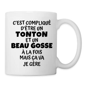 bogosse et tonton / humour tonton - Mug blanc - blanc - Droite