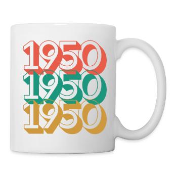Anniversaire année 1950 / Vintage 1950 - Mug blanc - blanc - Droite