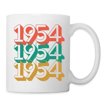Anniversaire année 1954 / Vintage 1954 - Mug blanc - blanc - Droite