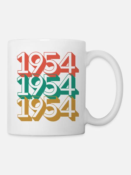 Anniversaire année 1954 / Vintage 1954 - Mug blanc - blanc