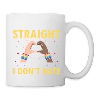 I Maybe Straight But I Don't Hate Cool Retro Pride - Tasse - Weiß - Rechts