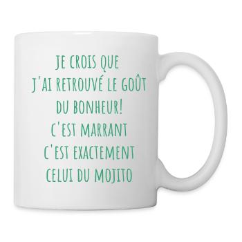 le gout du bonheur est le mojito - Mug blanc - blanc - Droite