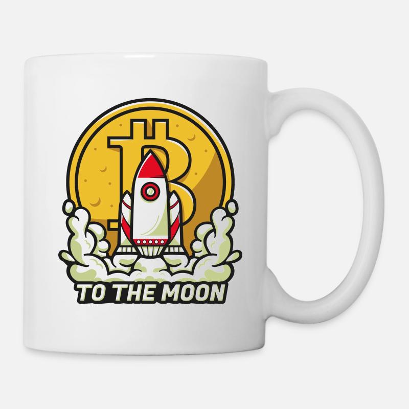 Zum Mond - Tasse - Weiß