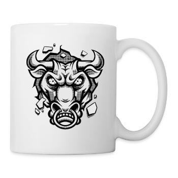 Bull Head Bull Strong Wild Power Animal - Mug - white - Right