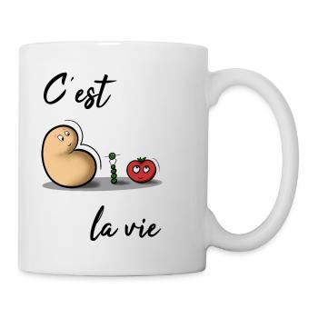 C'est bio la vie - bio - humour - biologique - Mug blanc - blanc - Droite