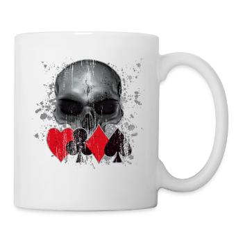 Heavy Metal Punk Poker Skull - Mug - white - Right