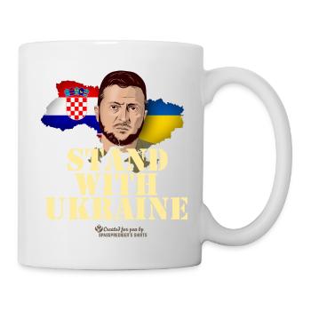 La Croatie se tient aux côtés de l’Ukraine - Mug blanc - blanc - Droite