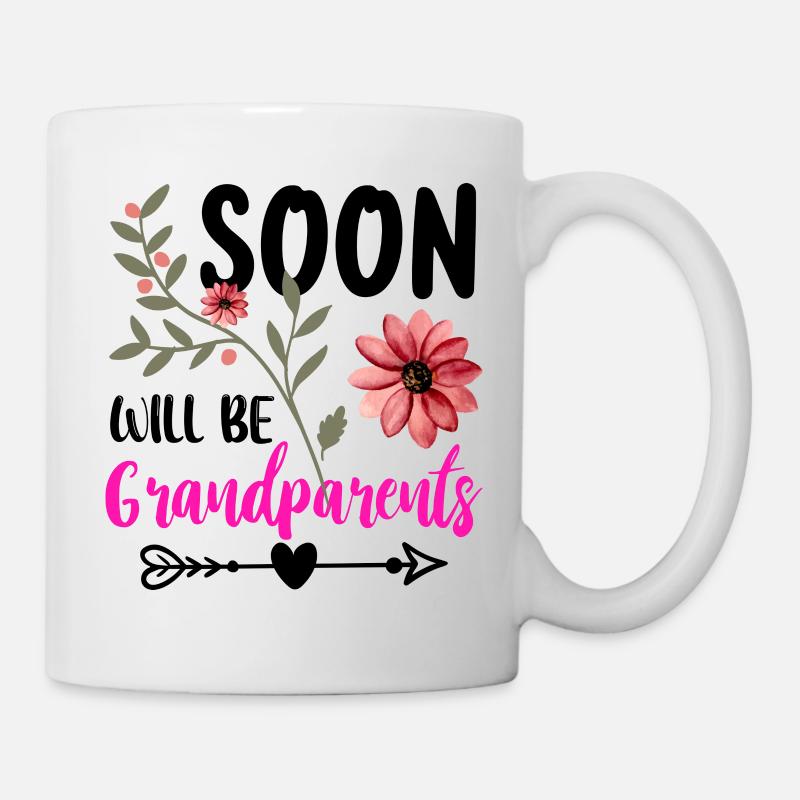 Bald werden wir Oma und Opa, Wir werden Großeltern - Tasse - Weiß