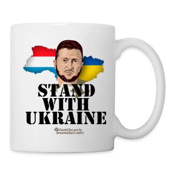 Ukraine Luxemburg T-Shirt Design - Tasse - Weiß - Rechts