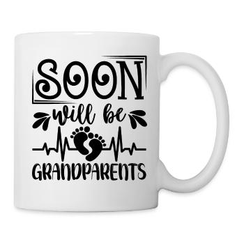 Wir werden bald Großeltern, Wir werden Oma und Opa - Tasse - Weiß - Rechts