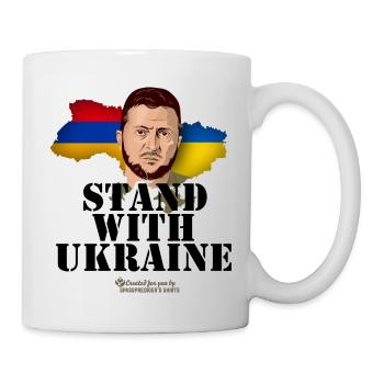 Armenien Stand with Ukraine - Tasse - Weiß - Rechts