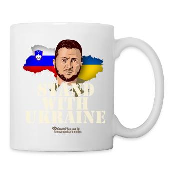 La Slovénie se tient aux côtés de l’Ukraine - Mug blanc - blanc - Droite
