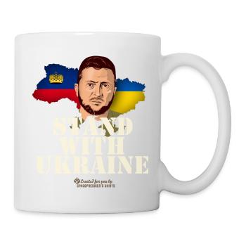 Ukraine Liechtenstein T-Shirt Design - Mug - white - Right