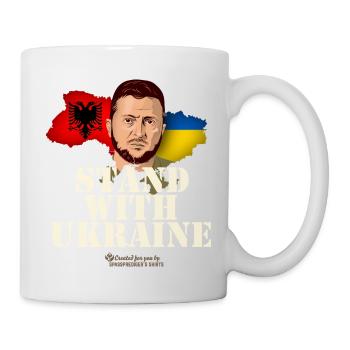 Albania Stand with Ukraine - Mug - white - Right