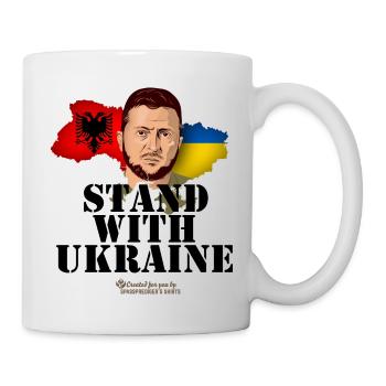 Ukraine Albania Stand with Ukraine - Tasse - Weiß - Rechts