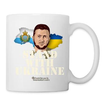 San Marino Ukraine T-Shirt Design - Tasse - Weiß - Rechts