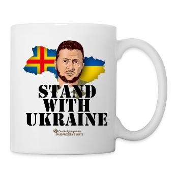 Aland Stand with Ukraine - Tasse - Weiß - Rechts