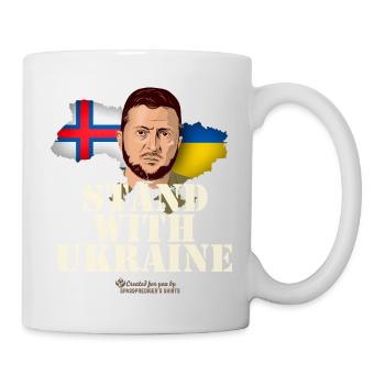 Les îles Féroé se tiennent aux côtés de l’Ukraine - Mug blanc - blanc - Droite