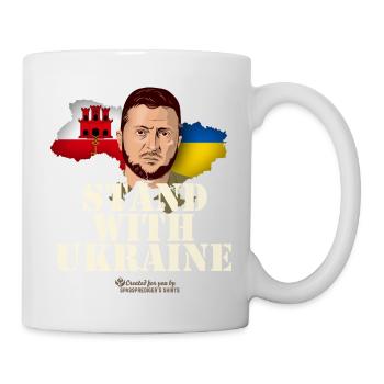 Gibraltar Stand with Ukraine - Tasse - Weiß - Rechts