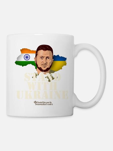 Ukraine Indien - Tasse - Weiß