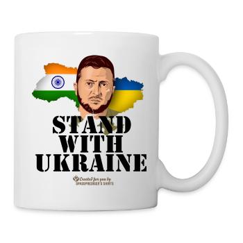 Indien Stand with Ukraine - Tasse - Weiß - Rechts