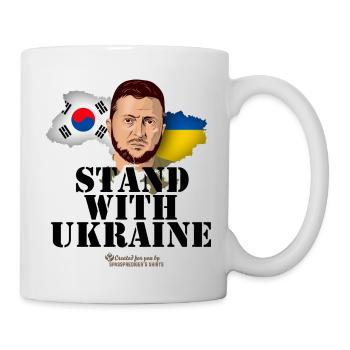 Südkorea Stand with Ukraine - Tasse - Weiß - Rechts