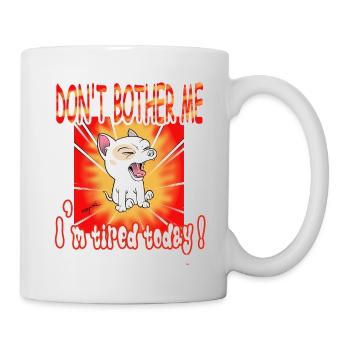 Chiot râleur - Mug blanc - blanc - Droite