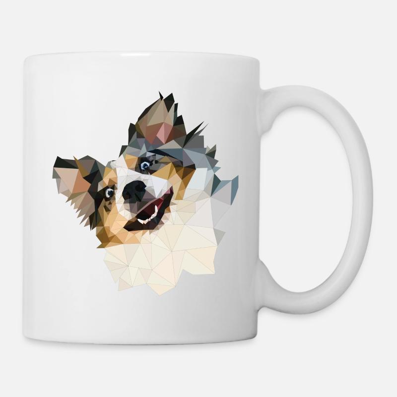 Australian Shepherd, Polygon Style - Tasse - Weiß