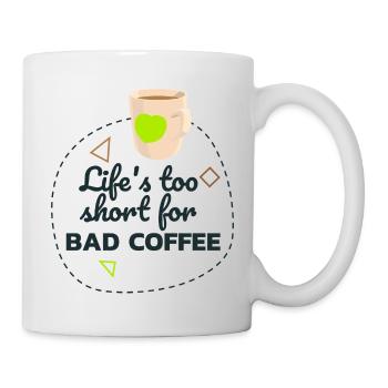 J’aime les vêtements / La vie est trop courte - Mug blanc - blanc - Droite