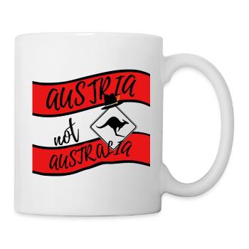 Austria Design -Austria not Australia Saying - Mug - white - Right