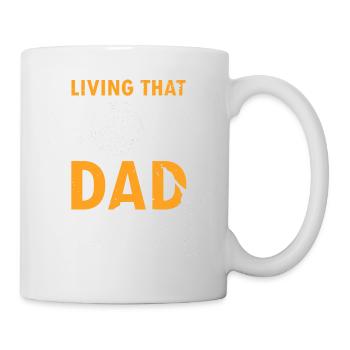 Vivre ce Golf DAD Life Retro Vintage Golfer - Mug blanc - blanc - Droite