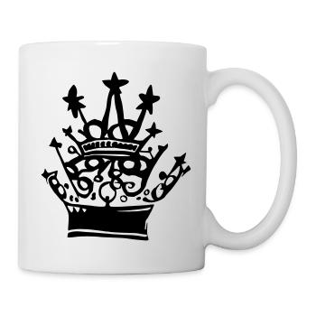 Krone König Königin Kaiser Majestät Vektor 3 - Tasse - Weiß - Rechts
